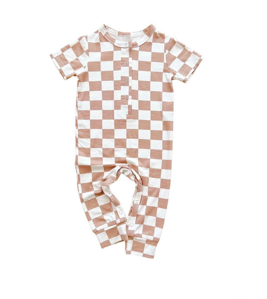 Bamboo Check Jumpsuit